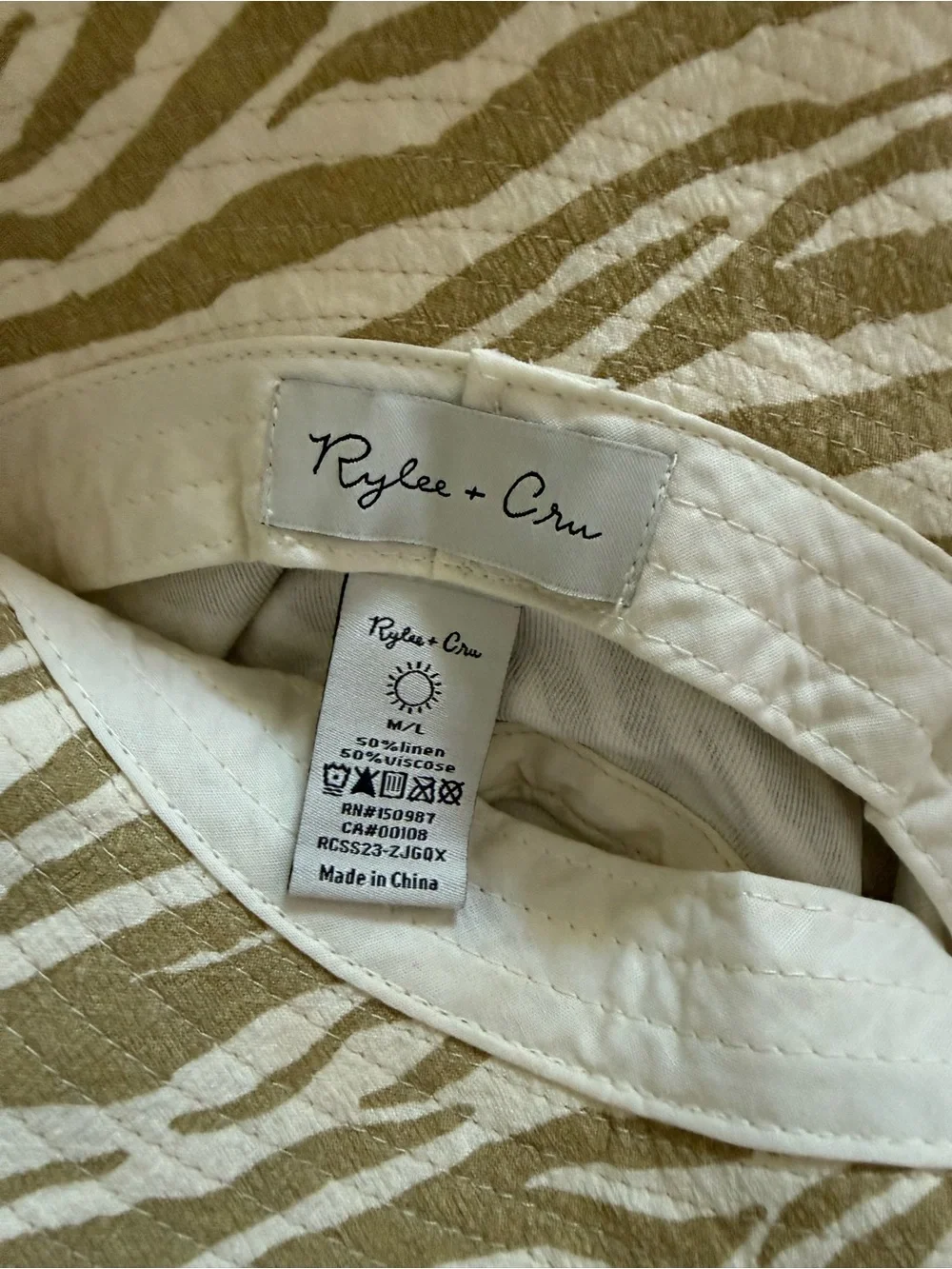 Rylee + Cru Olive Zebra-Print Bucket Skirt - Women